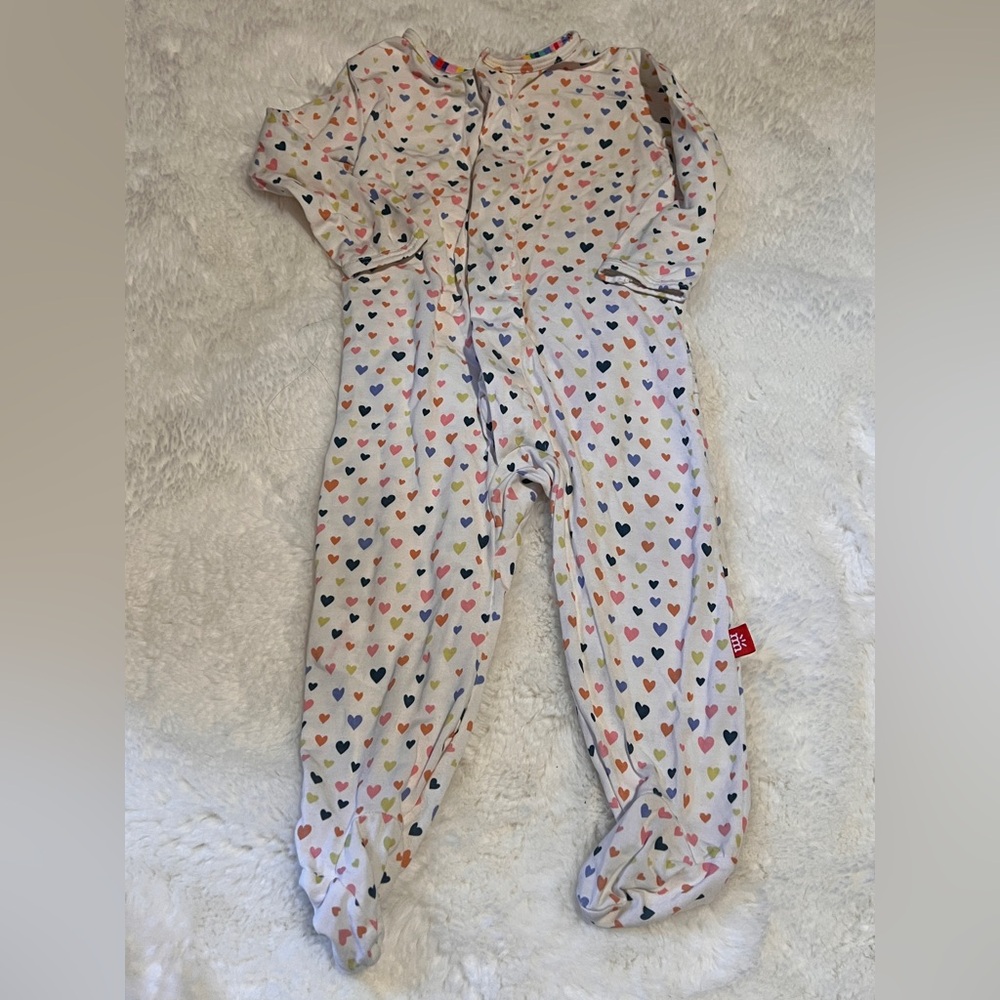 Magnetic Me Multicolor Heart Print Kids Footie